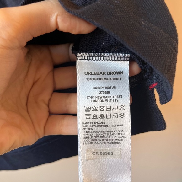 Orlebar Brown Dark Blue Polo Shirt - XS - Picture 8 of 9